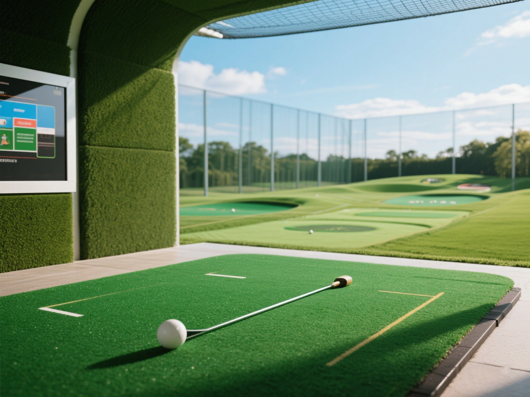 artificial grass golf driving range